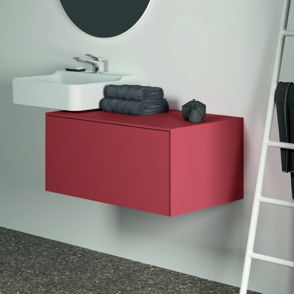 Ideal Standard Conca Waschtischunterschrank 802 mm, 1 Auszug, Push-Open & Softclose, Weiß Matt