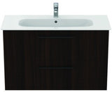 Ideal Standard i.life A Waschtischset 100 cm mit Unterschrank, weiß matt, schwarzer Griff