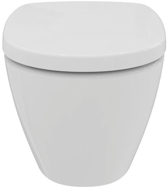 Ideal Standard Connect Wand-WC-Paket randlos mit SoftClosing WC-Sitz, 365x550x340 mm, Weiß