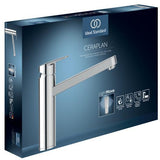 IDEAL STANDARD Ceraplan Küchenarmatur mit Rohrauslauf 204 mm Chrom, Einhebel-Mischer