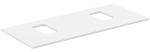IDEAL STANDARD i.life B Waschtischplatte 1202x507x18 mm Weiß matt – 2 Ausschnitte