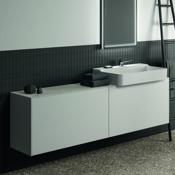 Ideal Standard Conca Waschtischunterschrank 1985 mm, 2 Auszüge, Anthrazit, wandhängend, ohne Platte