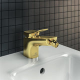 Ideal Standard Bidetarmatur Conca 133 mm mit Ablaufgarnitur Brushed Gold
