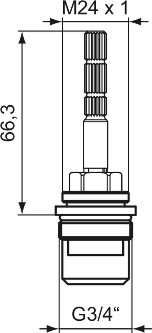 IDEAL STANDARD JADO Keramikoberteil G1/2 H960520NU rechtsschließend – Keramikkartusche für Armaturen