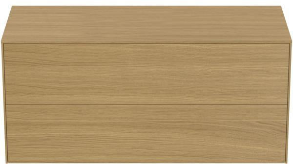 Ideal Standard WT-Unterschrank Conca 1202 mm, 2 Auszüge, Push-Open, Softclose, Weiß Matt