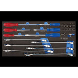 KING TONY Profi-Werkzeuge - Ring- Maulschlüssel, Schraubendreher - und Bitset - 45 tlg. 990145CRV