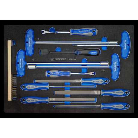 KING TONY Profi-Werkzeuge - Winkelschraubendreher - EVAWAVE - 13 tlg. 990413TQV