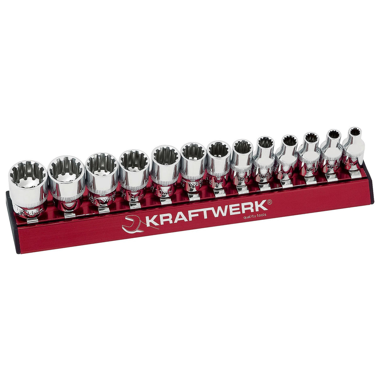 Kraftwerk PRO LINE 1/4" COMBI-Steckschlüsseleinsatz Set, 4 - 14 mm, 13-tlg