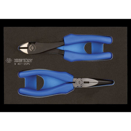 KING TONY Profi-Werkzeuge - Zangen-Set, EVAWAVE-Einlage - 2 tlg. 940112GPV
