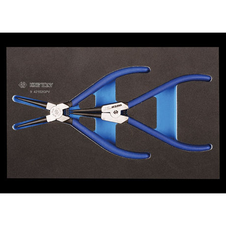 KING TONY Profi-Werkzeuge - Sprengringzangen-Set in EVAWAVE-Schaumstoff-Einlage - 2 tlg. 942102GPV
