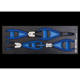 KING TONY Profi-Werkzeuge - Sprengringzangen-Set, EVAWAVE - 4 tlg. 944214GPE