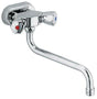 KLUDI STANDARD Spültisch-Wandarmatur DN 15 Zweigriff Terraluxgriff Chrom