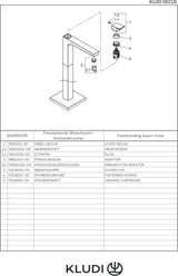 KLUDI DECUS Waschtisch-Einhandmischer freistehend Standmontage chrom – DN 15
