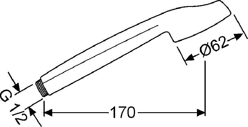 KLUDI Tele-Handbrause STANDARD DN 15 weiß – 1 Strahlart, 62 mm Duschkopf