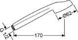 KLUDI Tele-Handbrause STANDARD DN 15 weiß – 1 Strahlart, 62 mm Duschkopf