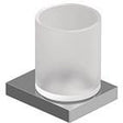 KLUDI VELA C Glashalter Chrom mit Mattglas – Wandmontage, verdeckte Befestigung