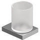 KLUDI VELA C Glashalter Chrom mit Mattglas – Wandmontage, verdeckte Befestigung