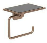 KLUDI VELA S Toilettenpapierhalter mit Ablage chrom – Wandmontage, verdeckte Befestigung