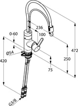 KLUDI E-GO DN 15 Spültisch-Einhandmischer elektronisch mit Netzgerät 230 V – chrom