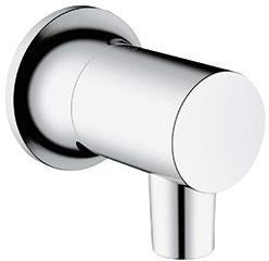 KLUDI NOVA FONTE Schlauchanschlussbogen DECO eigensicher chrom – DN 15, 1/2 Zoll, mit Rosette