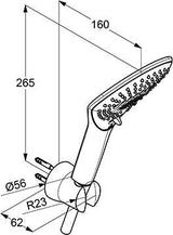 KLUDI FIZZ Wannen-Brause-Set 3S mattschwarz/chrom – 3 Strahlarten, 1250 mm Schlauch