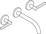 KLUDI NOVA FONTE 3-Loch-Waschtischarmatur PURISTIC UP-Wandmontage 180 mm chrom