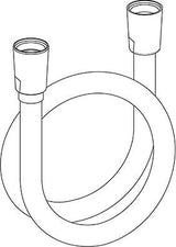 KLUDI LOGOFLEX Brauseschlauch 1250 mm Chrom – Kunststoff mit Spiral-Optik und konischen Messingmuttern