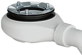 KLUDI TERRA Duschablage mit Ablauf DN 50, 265 mm breit, weißer Stöpsel