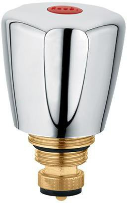 KLUDI STANDARD Ersatzteil Oberteil G 3/8 warm mit Terralux Griff Kunststoff chrom