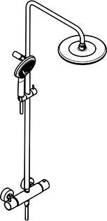 KLUDI FRESHLINE Thermostat Dual Shower System DN 15 – chrom, mit Kopf- und Handbrause