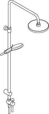 KLUDI DIVE X 3S Duschsystem – Dual Shower mit Kopf- und Handbrause, Chrom