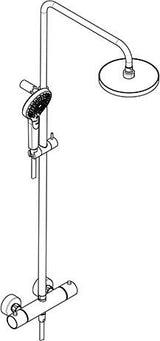 KLUDI DIVE X 3S Thermostat Dual Shower System Chrom – mit Verbrühschutz und 3 Strahlarten