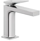 KLUDI DECUS Waschtisch-Einhandmischer 110 mit Push-Open Ablauf, Chrom – 1-Loch Montage, Keramik-Kartusche