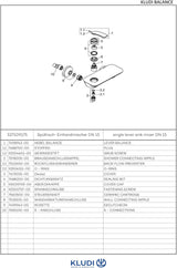 KLUDI BALANCE Brause-Einhandmischer DN 15 weiß/chrom – Wandmontage mit Temperaturbegrenzung