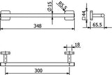 KLUDI VELA S Handtuchhalter 348 mm mattschwarz – Wandmontage, Stahl, verdeckte Befestigung