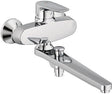 KLUDI PURE&SOLID Wannenfüll- und Brause-Einhandmischer DN 15, Ausladung 310 mm, Chrom – Wandmontage