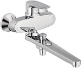 KLUDI PURE&SOLID Wannenfüll- und Brause-Einhandmischer DN 15, Ausladung 310 mm, Chrom – Wandmontage