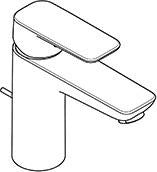KLUDI PURE&STYLE SmartStart Waschtisch-Einhandmischer mit Metall-Ablaufgarnitur, chrom