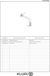 KLUDI BOZZ Wanneneinlauf DN20, Ausladung 160 mm, chrom – Wandmontage
