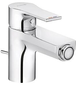 KLUDI ZENTA SL Bidet-Einhandmischer mit Ablaufgarnitur – Chrom, DN 15, Keramik-Kartusche
