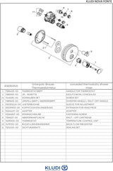 KLUDI NOVA FONTE Unterputz-Thermostatarmatur Feinbau-Set mit Funktionseinheit, chrom