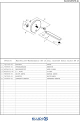KLUDI ZENTA SL E UP-Wandarmatur – Elektronische Waschtischarmatur mit Infrarot-Sensor, 240 mm Ausladung, Chrom