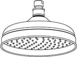 KLUDI 1926 Kopfbrause chrom – 200 mm, 1 Strahlart, Kugelgelenk, Antikalk