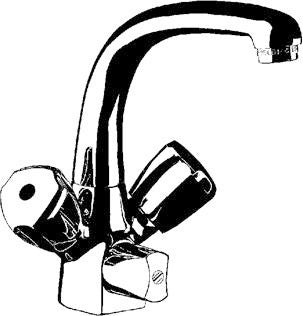 KLUDI STANDARD Spültisch-Multi-Armatur mit 200 mm Auslauf, chrom – inkl. Geräteanschlussventil