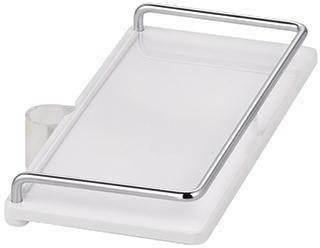 KLUDI Cockpit Ablage für Cockpit Explorer 8005005-00 – verstellbare Ablage 100 x 200 mm, Kunststoff weiß