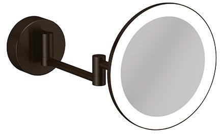 KLUDI VELA R LED-Kosmetikspiegel mit Wandhalterung, 3-fach Vergrößerung, chrom