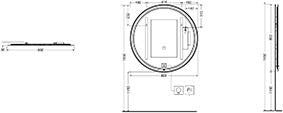 KLUDI LUMA LED-Spiegel 60x60 cm mit Entfeuchter – 6000 K, 980 Lumen, rund