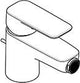 KLUDI PURE&STYLE Bidet-Einhandmischer DN 15 mit Metall-Ablaufgarnitur – Chrom