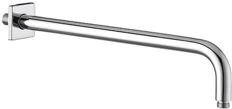 KLUDI A-QA Wand-Brausearm 250 mm eckige Rosette Chrom – starr für Tellerkopfbrause