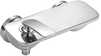 KLUDI BALANCE Brause-Einhandmischer DN 15 weiß/chrom – Wandmontage mit Temperaturbegrenzung